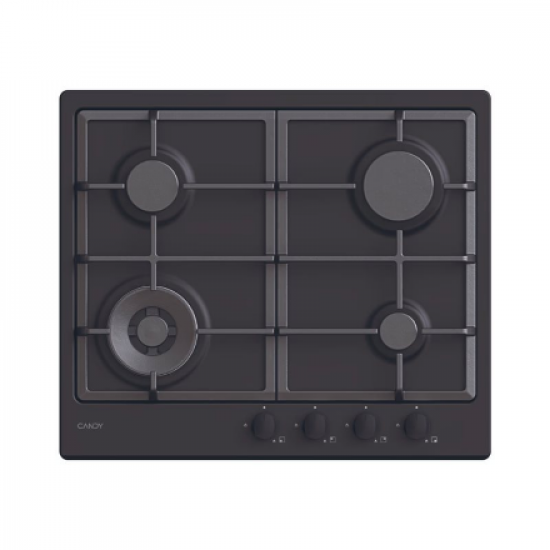 Candy Hob | CHG6BFB4WB | Gas | Number of burners/cooking zones 4 | Knobs | Black