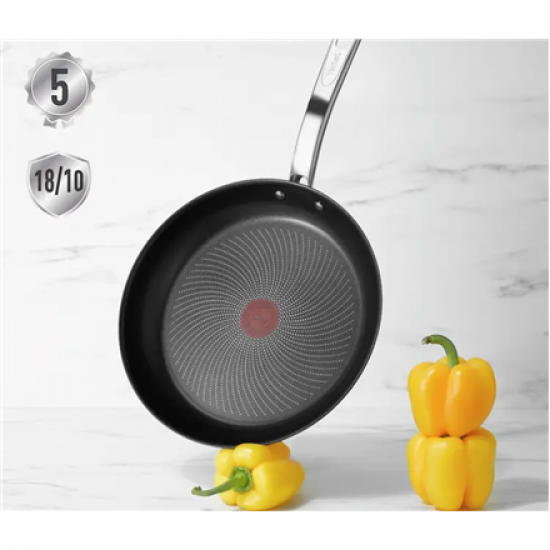 TEFAL | Frying Pan | B8170444 Intuition | Frying | Diameter 24 cm | Suitable for induction hob | Fixed handle | Black
