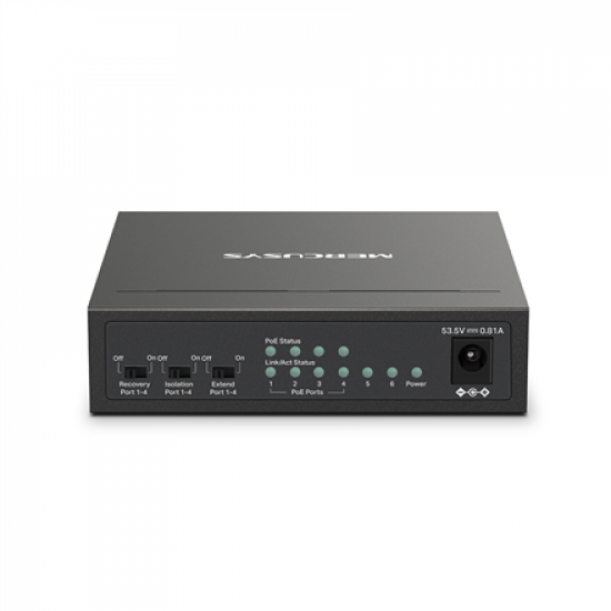 Mercusys 6-Port 10/100 Mbps Desktop Switch with 4-Port PoE+ | Mercusys