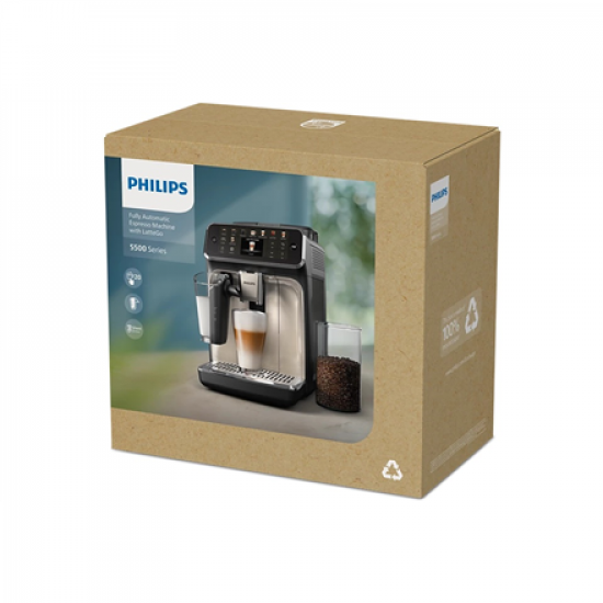 Philips | Coffee maker | EP5541/50 | Pump pressure 15 bar | Built-in milk frother | Fully Automatic | 1500 W | Black