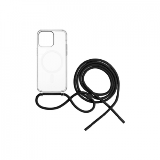 Fixed | MagPure Neck | Back Cover with Lanyard | Apple | iPhone 16 Pro | TPU | Clear, Black