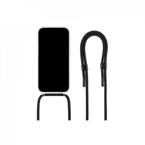 Fixed | MagPure Neck | Back Cover with Lanyard | Apple | iPhone 16 Pro | TPU | Clear, Black