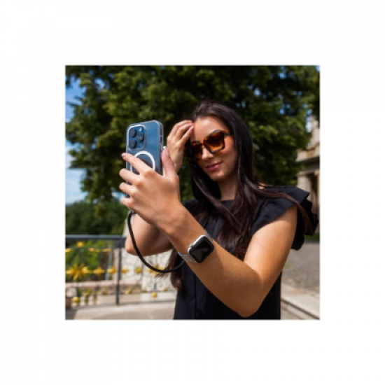 Fixed | MagPure Neck | Back Cover with Lanyard | Apple | iPhone 16 Pro | TPU | Clear, Black