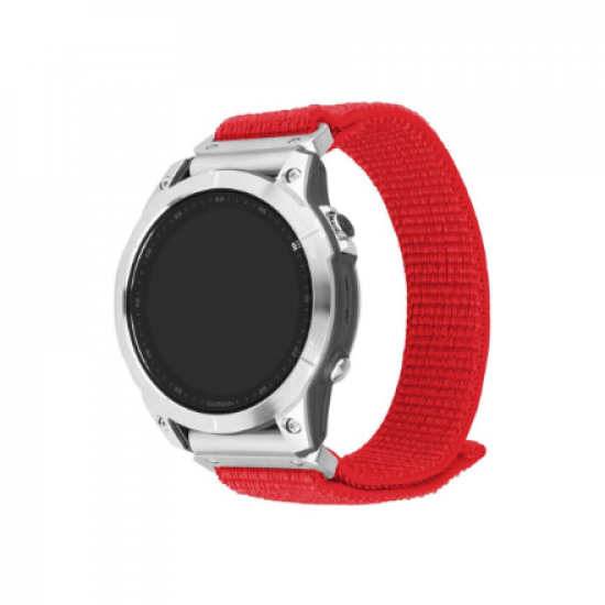 Fixed | Sporty Strap for Garmin QuickFit 22mm | 160-210 mm | Red | Nylon