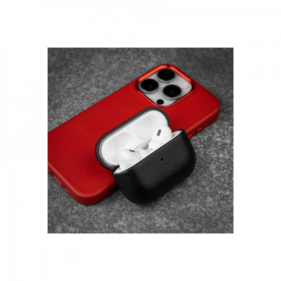 Fixed | Earbuds Case with MagSafe Support | Apple AirPods Pro 2/Pro 2 (USB-C) | Black | Leather