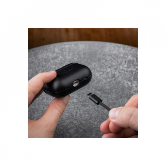 Fixed | Earbuds Case with MagSafe Support | Apple AirPods Pro 2/Pro 2 (USB-C) | Black | Leather