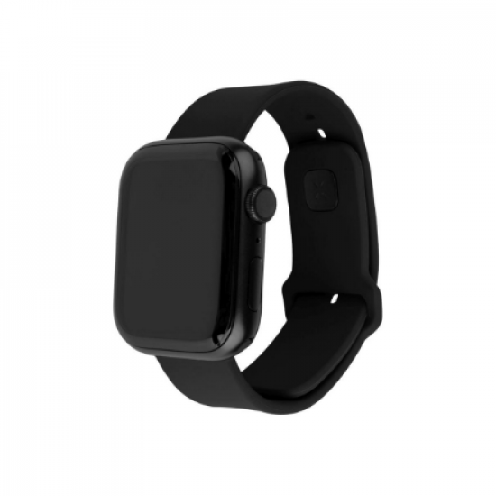 Fixed | Sporty Strap Set for Apple Watch 42/44/45mm | 170-235 mm | Black | Silicone