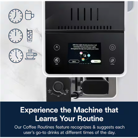 DeLonghi Rivelia EXAM440.55.W Bean to Cup