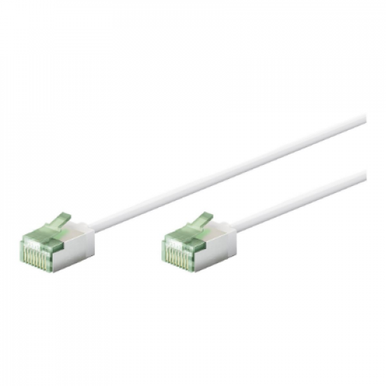 Goobay 74357 Ultra-Flexible CAT 8.1 Patch Cable, Slim, U/FTP, 0.15 m, White | Goobay
