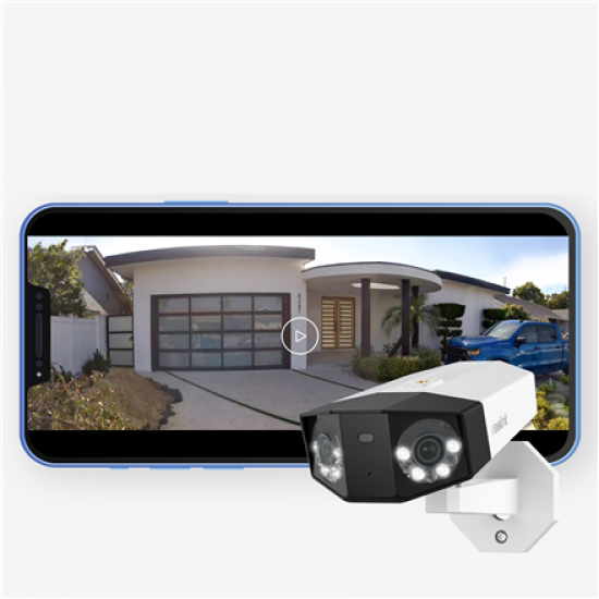 Reolink | Dual-Lens PoE Security Camera with 180° Panoramic View | Duo Series P750 | Bullet | 16 MP | 2.8mm/F1.6 | Power over Ethernet (PoE) | IP67 | H.265 | Micro SD, Max. 256 GB