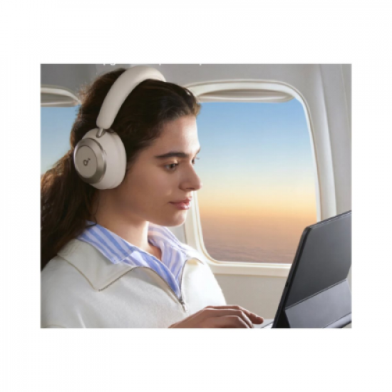 Anker Soundcore | Foldable Headphones | Space One Pro | Bluetooth | Over-ear | Microphone | Wireless | Cream White