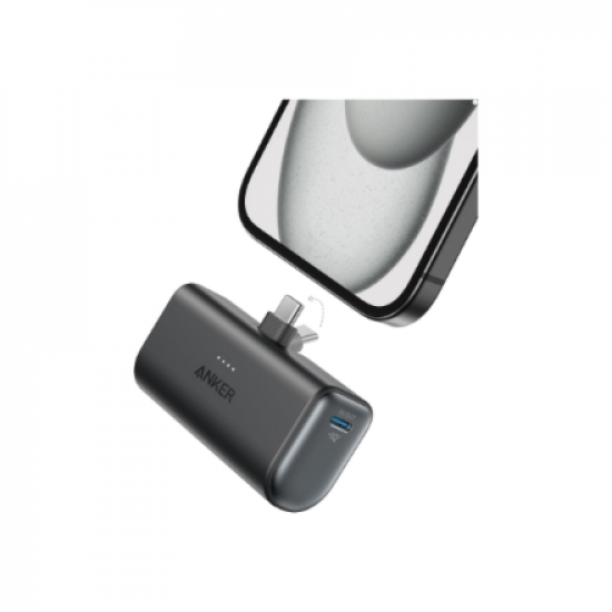 Anker Nano Power Bank Built-In with USB-C Connector | A1653H11 | 5000 mAh | Black