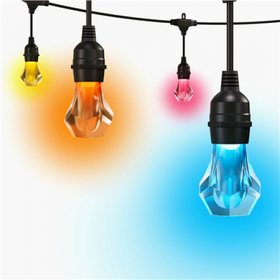 Nanoleaf Essentials Matter Smart Multicolour Outdoor String Lights Starter Kit 15m | 16M+
