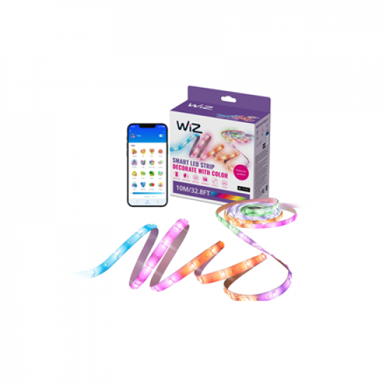 WiZ Smart WiFi RGBIC LED strip, 10m | 17.9 W | RGB