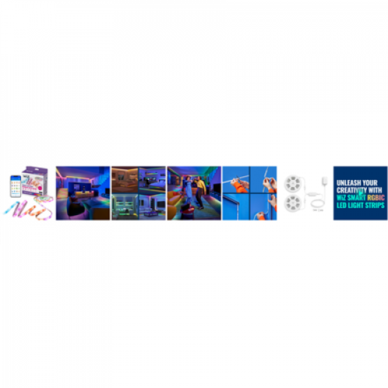 WiZ Smart WiFi RGBIC LED strip, 10m | 17.9 W | RGB