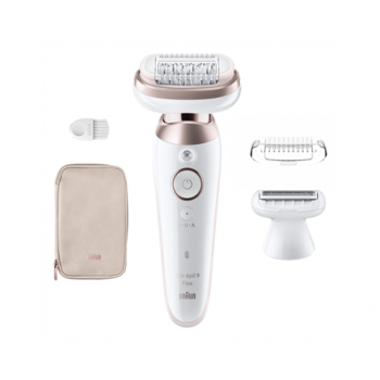 Braun Epilator | SES9-030 3D Silk-Epilk 9 Flex | Operating time (max) 50 min | Number of power levels 2 | Wet & Dry | White/Rose
