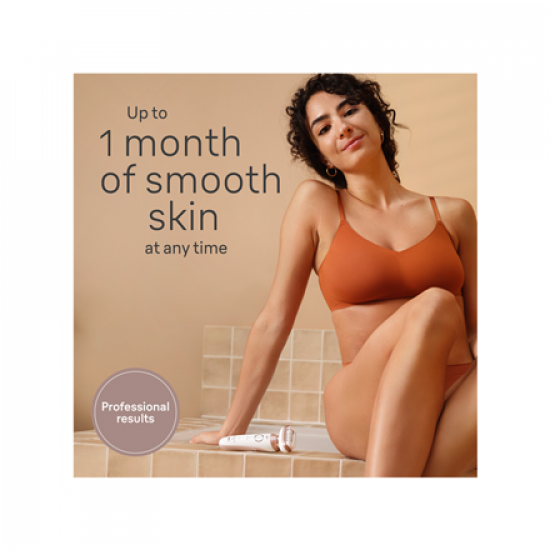 Braun Epilator | SES9-030 3D Silk-Epilk 9 Flex | Operating time (max) 50 min | Number of power levels 2 | Wet & Dry | White/Rose