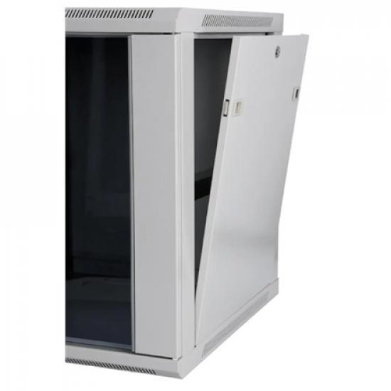 SOMI Networks | 22U, 19″ Network Wall Cabinet | 22U-60/60FPC | Gray | With Front Glass Doors; Unassembled | Depth: 60 cm