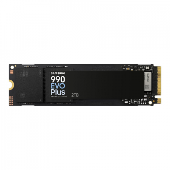 Samsung SSD | 990 EVO Plus | 2000 GB | SSD form factor M.2 2280 | Solid-state drive interface NVMe | Read speed 7250 MB/s | Write speed 6300 MB/s