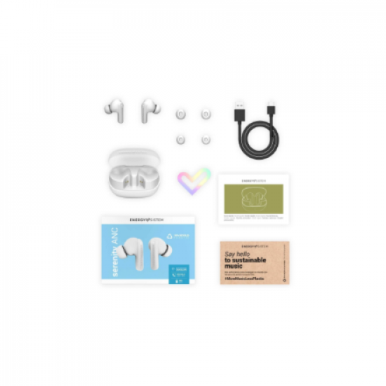 Energy Sistem True Wireless Earphones | Serenity ANC | Built-in microphone | Bluetooth | ANC | White
