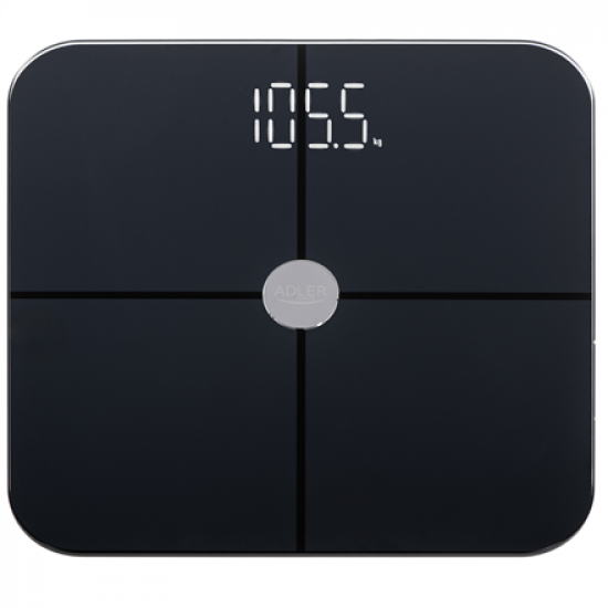 Adler | Smart Bathroom Scale | AD 8187 | Maximum weight (capacity) 180 kg | Accuracy 100 g | Body Mass Index (BMI) measuring | Black