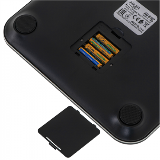 Adler | Smart Bathroom Scale | AD 8187 | Maximum weight (capacity) 180 kg | Accuracy 100 g | Body Mass Index (BMI) measuring | Black