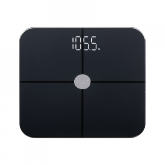 Adler | Smart Bathroom Scale | AD 8187 | Maximum weight (capacity) 180 kg | Accuracy 100 g | Body Mass Index (BMI) measuring | Black