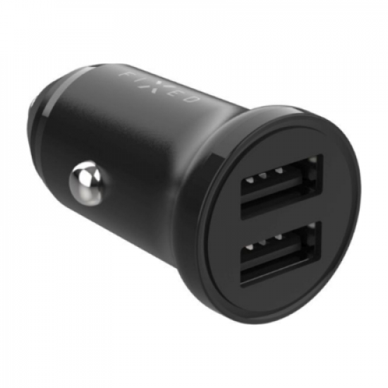 FIXED Dual USB Car Charger 15W, Black | Fixed