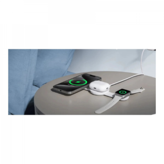 Anker MagGo Wireless Charging Station (3-in-1, Foldable Pad), White