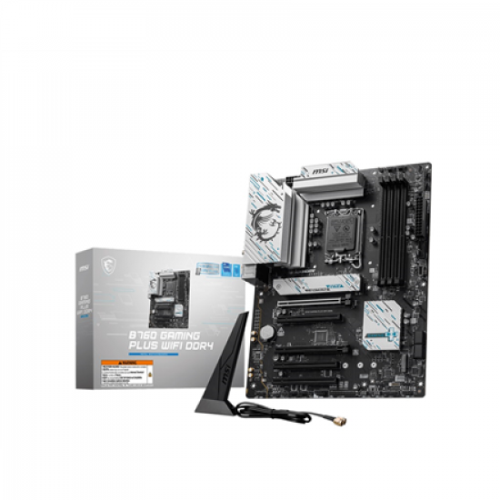 MSI B760 GAMING PLUS WIFI DDR4 | Processor family Intel | Processor socket  LGA1700 | DDR4 | Supported hard disk drive interfaces SATA, M.2 | Number of SATA connectors 4