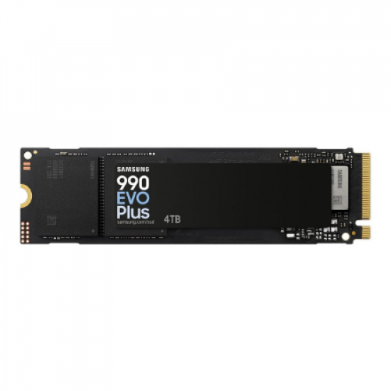 Samsung 990 EVO Plus | 4000 GB | SSD form factor M.2 2280 | Solid-state drive interface PCIe 4.0 x4/5.0 x2 NVMe 2.0 | Read speed 7250 MB/s | Write speed 6300 MB/s