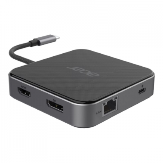Acer 7-in-1 USB Type-C Dock | Ethernet LAN (RJ-45) ports 1 | DisplayPorts quantity 1 | HDMI ports quantity 1