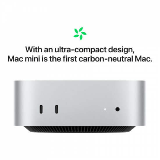 Apple Mac | Mini | Desktop | Apple M4 | Internal memory 16 GB | Solid-state drive capacity 512 GB | No Optical Drive | Keyboard language No keyboard | macOS