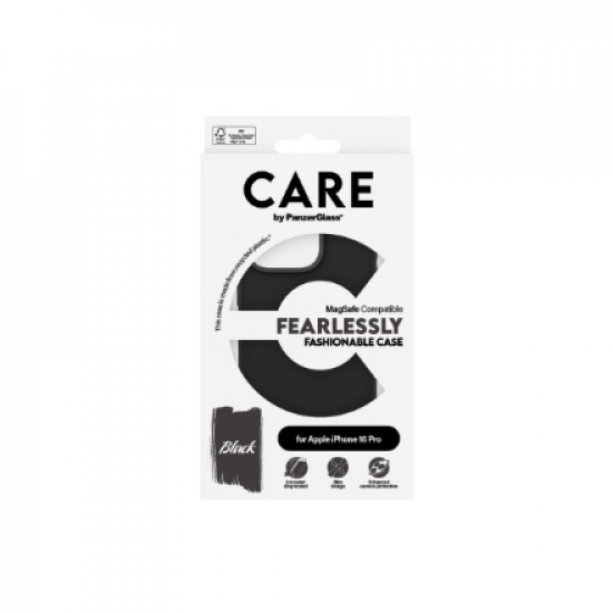 CARE Fashionable Case | Back cover | Apple | iPhone 16 Pro | Recycled plastic | Black | MagSafe