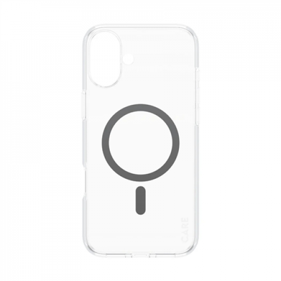 CARE by PanzerGlass Case Flagship | Back protection | Apple | iPhone 16 Plus | Recycled plastic | Transparent/Black | MagSafe