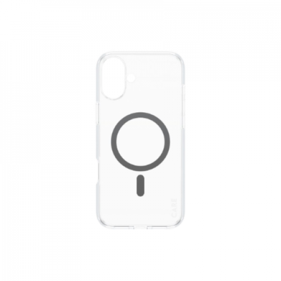 CARE by PanzerGlass Case Flagship | Back protection | Apple | iPhone 16 Plus | Recycled plastic | Transparent/Black | MagSafe