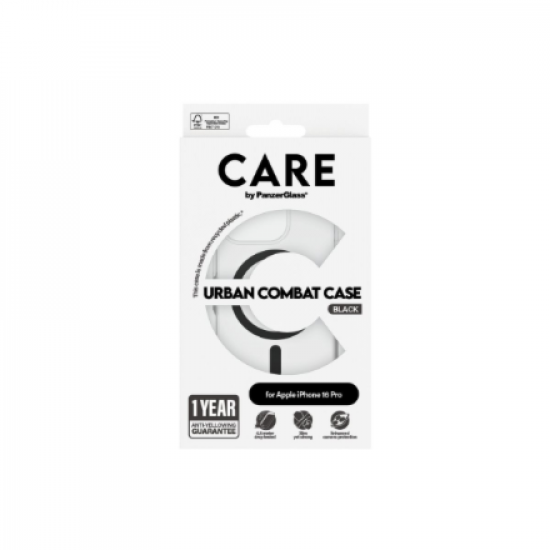 CARE Flagship Case | Back cover | Apple | iPhone 16 PRO | Recycled plastic | Black | MagSafe
