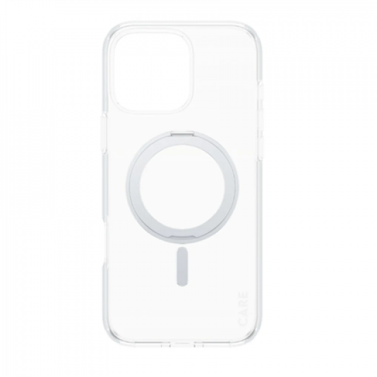 CARE Feature Case | Back cover | Apple | iPhone 16 Pro Max | Recycled plastic | Silver | Kickstand & MagSafe