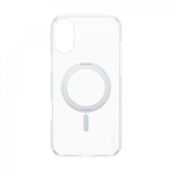 CARE by PanzerGlass Case Feature | Back protection | Apple | iPhone 16 Plus | Recycled plastic | Silver | Kickstand & MagSafe