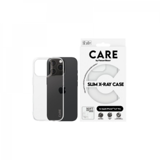 CARE Fashionable Case | Back cover | Apple | iPhone 16 PRO | Recycled plastic | Transparent | X-Ray Soft Basic