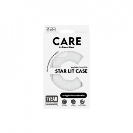 CARE Flagship Case | Back cover | Apple | iPhone 16 Pro Max | Recycled plastic | White | Urban Combat Star Lit with MagSafe