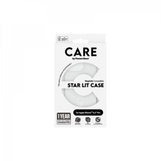 CARE Flagship Case | Back cover | Apple | iPhone 16 Pro | Recycled plastic | White | Urban Combat Star Lit with MagSafe