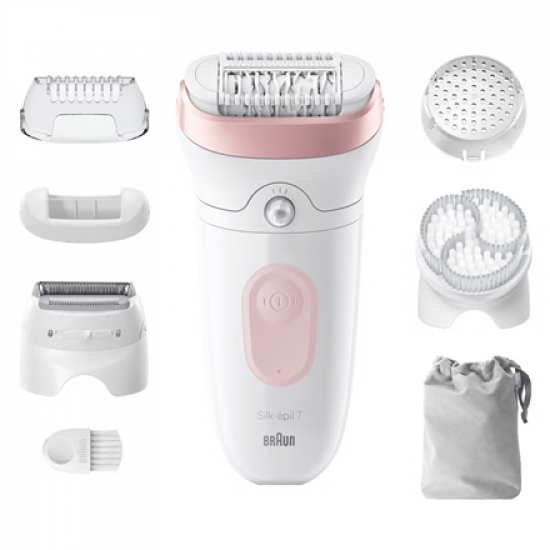 Braun | Epilator | Silk-épil Series 7 7-060 | Operating time (max) 40 min | Number of power levels 1 | Wet & Dry | White/Pink