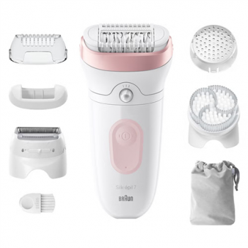 Braun | Epilator | Silk-épil Series 7 7-060 | Operating time (max) 40 min | Number of power levels 1 | Wet & Dry | White/Pink