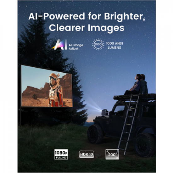 Anker Nebula Mars 3 | Full HD (1920x1080) | 1000 ANSI lumens | Black | Wi-Fi
