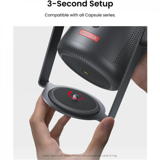 Anker Nebula | Capsule Gimbal Stand | Adjustable Viewing Angle | Maximum weight (capacity) 1 kg | Black