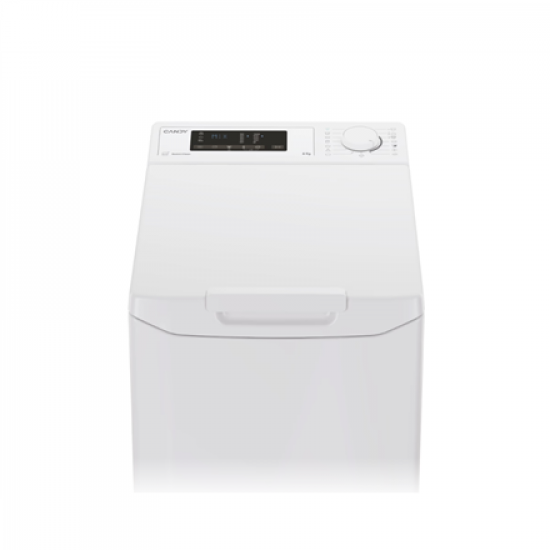 Candy Washing Machine | TCA063D3-S | Energy efficiency class C | Top loading | Washing capacity 6 kg | 1000 RPM | Depth 60 cm | Width 41 cm | Display | Digit | White