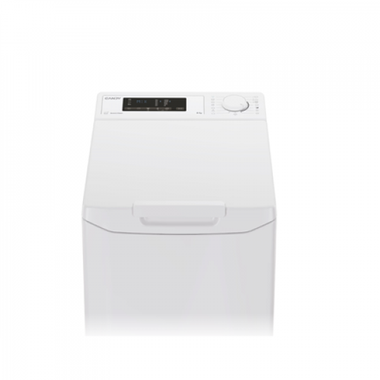 Candy Washing Machine | TCA283D2-S | Energy efficiency class D | Top loading | Washing capacity 8 kg | 1200 RPM | Depth 60 cm | Width 41 cm | Display | Digit | White