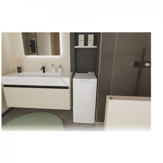 Candy Washing Machine | TCA264TM5-S | Energy efficiency class A | Top loading | Washing capacity 6 kg | 1200 RPM | Depth 60 cm | Width 41 cm | Display | Digit | White