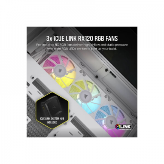 Corsair Dual Chamber PC Case | iCUE LINK 6500X RGB | White | Mid Tower | Power supply included No | ATX